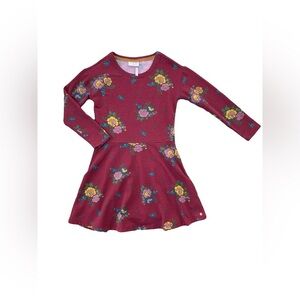 Matilda Jane 435 Size 10 Maroon Floral Dress